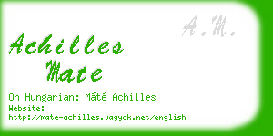 achilles mate business card